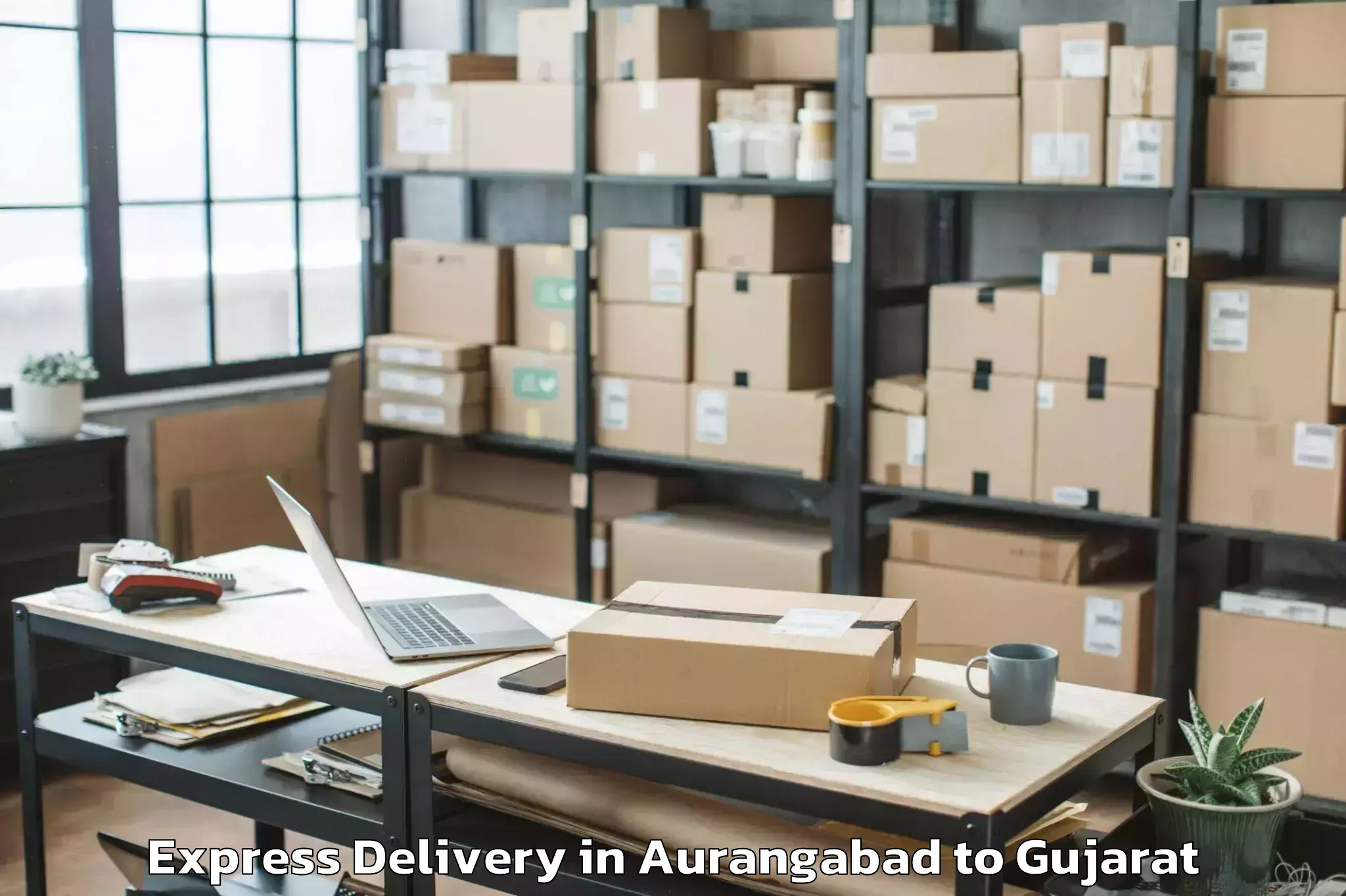 Book Your Aurangabad to Malpur Express Delivery Today